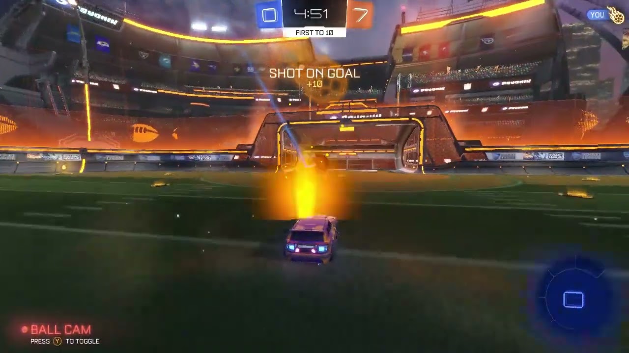 rocket league 1v2 gridiron unfair bot first to 10 wr speedrun 0:45