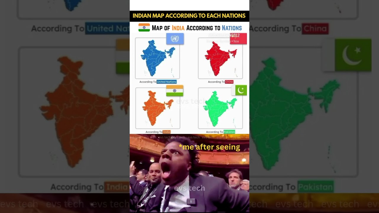India&rsquo;s Map According to Different Countries 🇮🇳 #india #indiamap