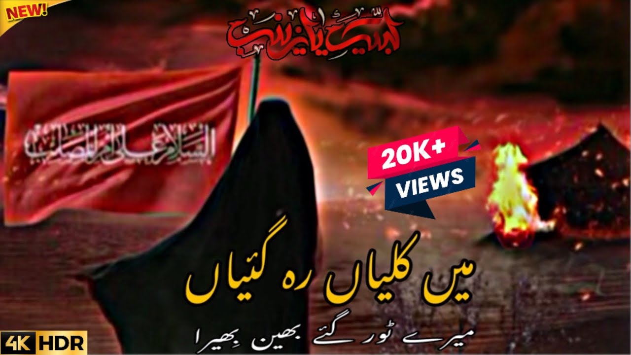 Main Kaleyan Reh Gai Aan Mere Tur Gaye Bhain Bhira Matami Sanghat Anjuman Hussainiya Noha with lyric