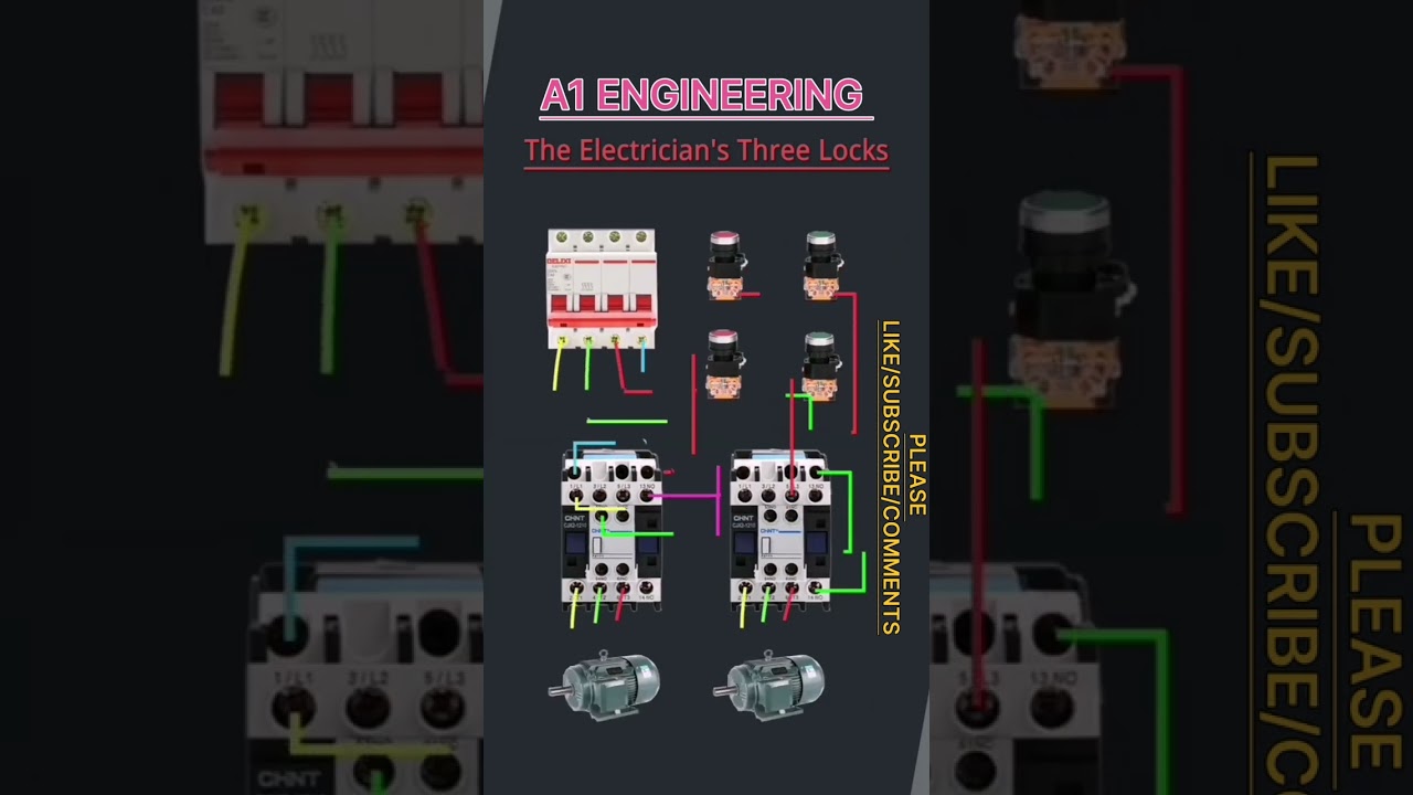 Electrician three locks/MCBContactors /relay/NO NC Switches/Motor