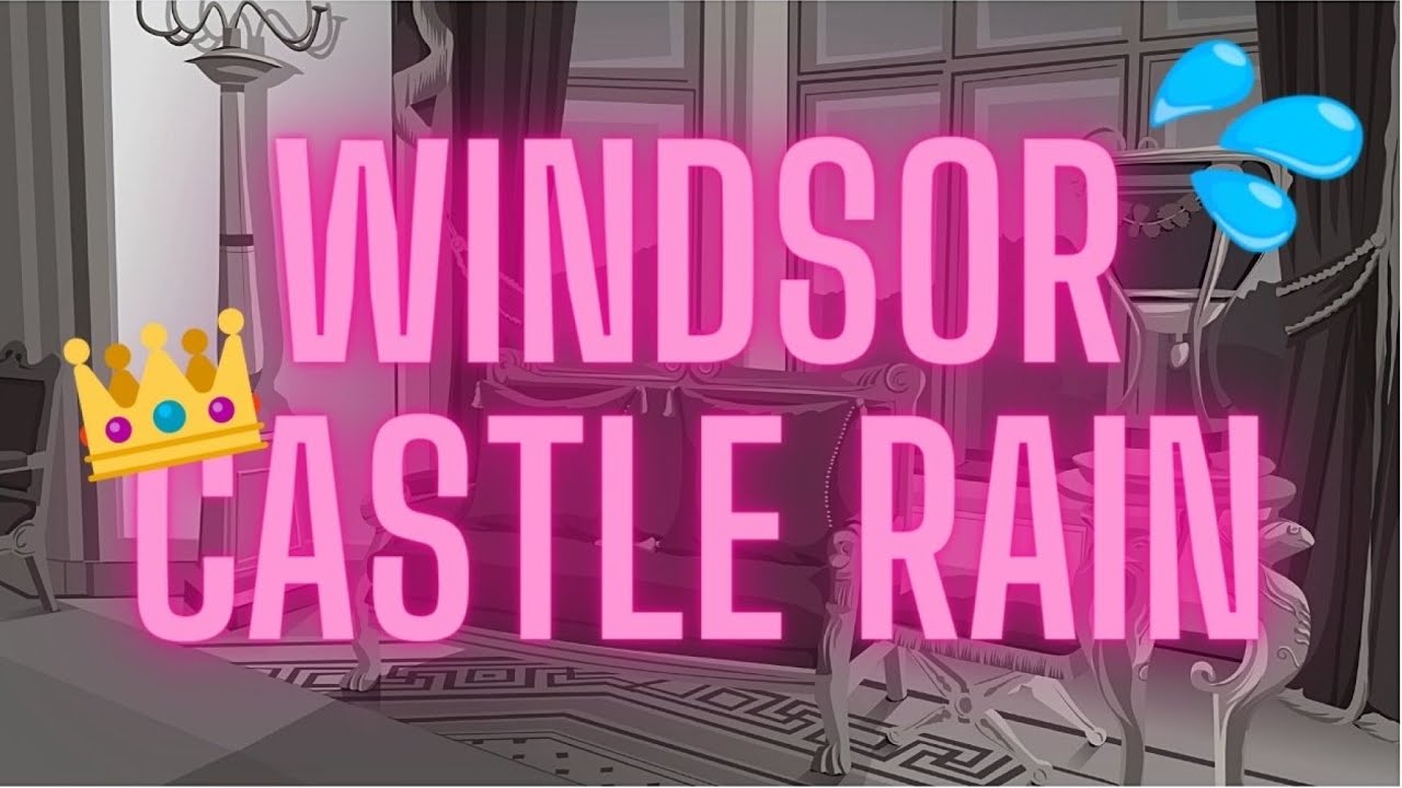 Spend a rainy day inside Queen Elizabeth's Crimson Drawing Room at Windsor Castle - rain sound