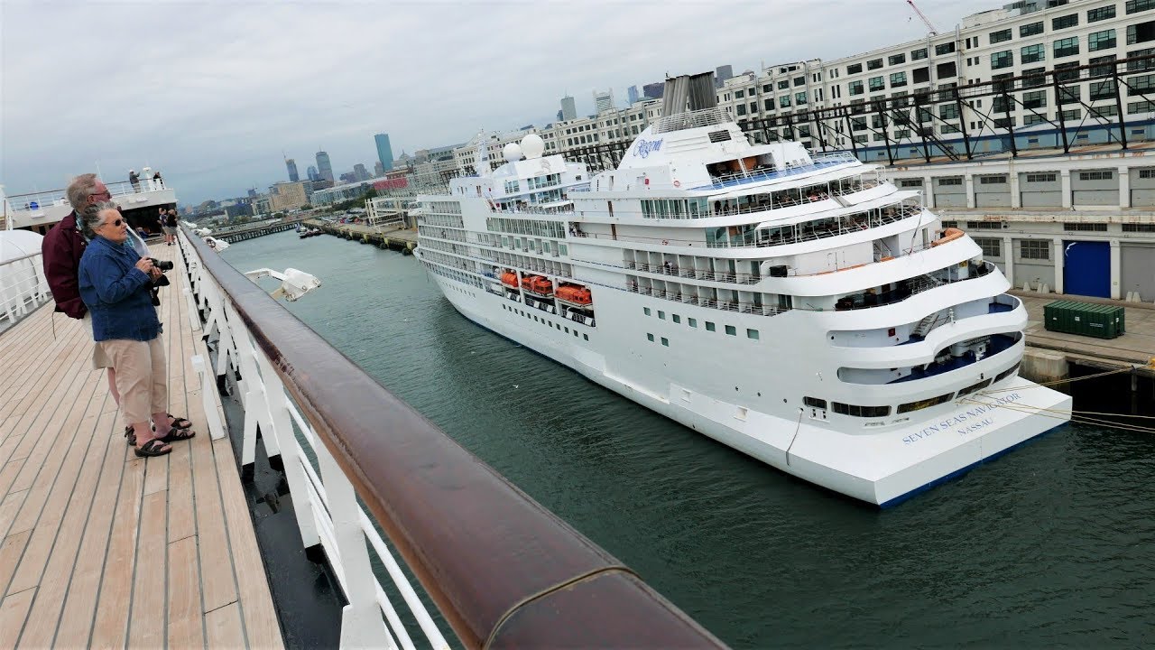 Boston Cruise Port Embarkation & Scenic Boston Harbor Sail-away (4K)