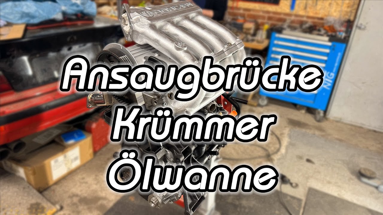 Wir verbauen am GTI PL Motor die Ansaugbrücke, Ölwanne und meinen Neuen TA Technix Fächerkrümmer.