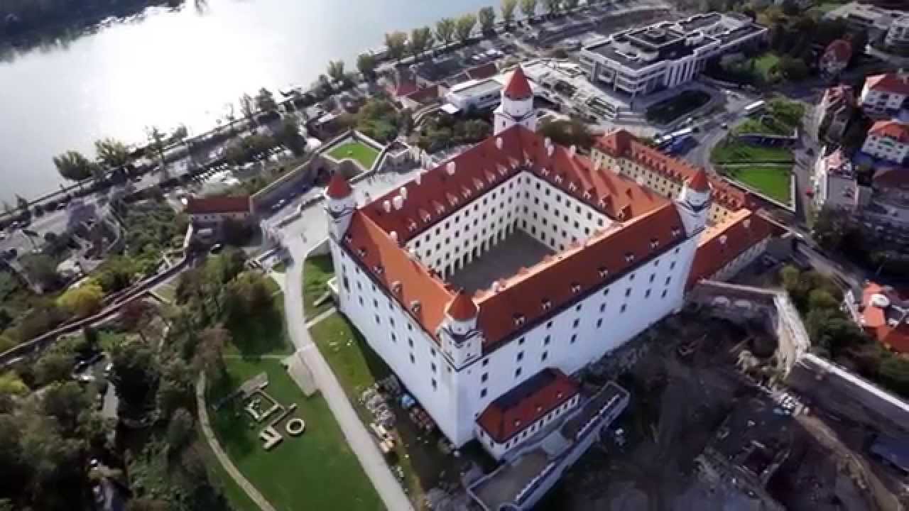 Bratislava castle aerial view