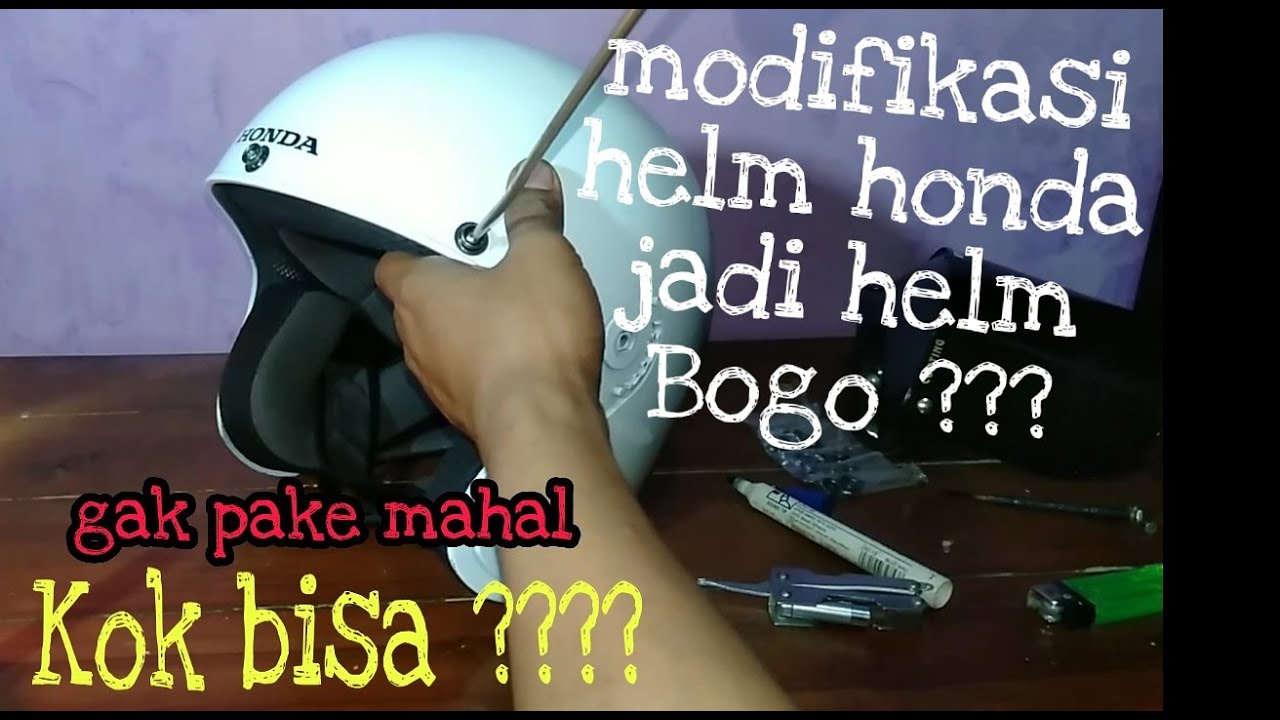 Modifikasi helm honda scoopy ala helm bogo