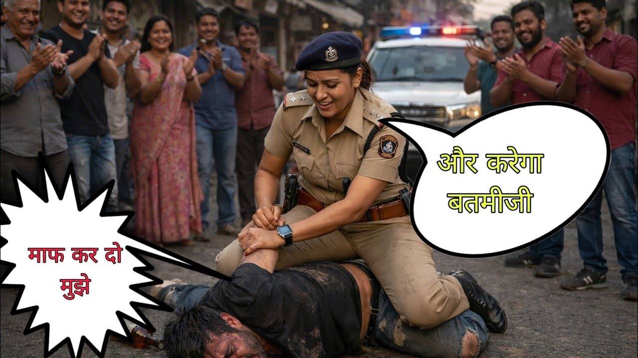 लखनऊ में लेडी कांस्टेबल का एक्शन, शराबी गुंडा 1 मिनट में धराशायी | Viral Police Video