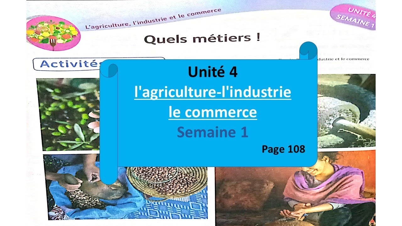 dialogue 1 unité 4 / semaine 1 / quels métiers / mes apprentissages 4 année / page 108