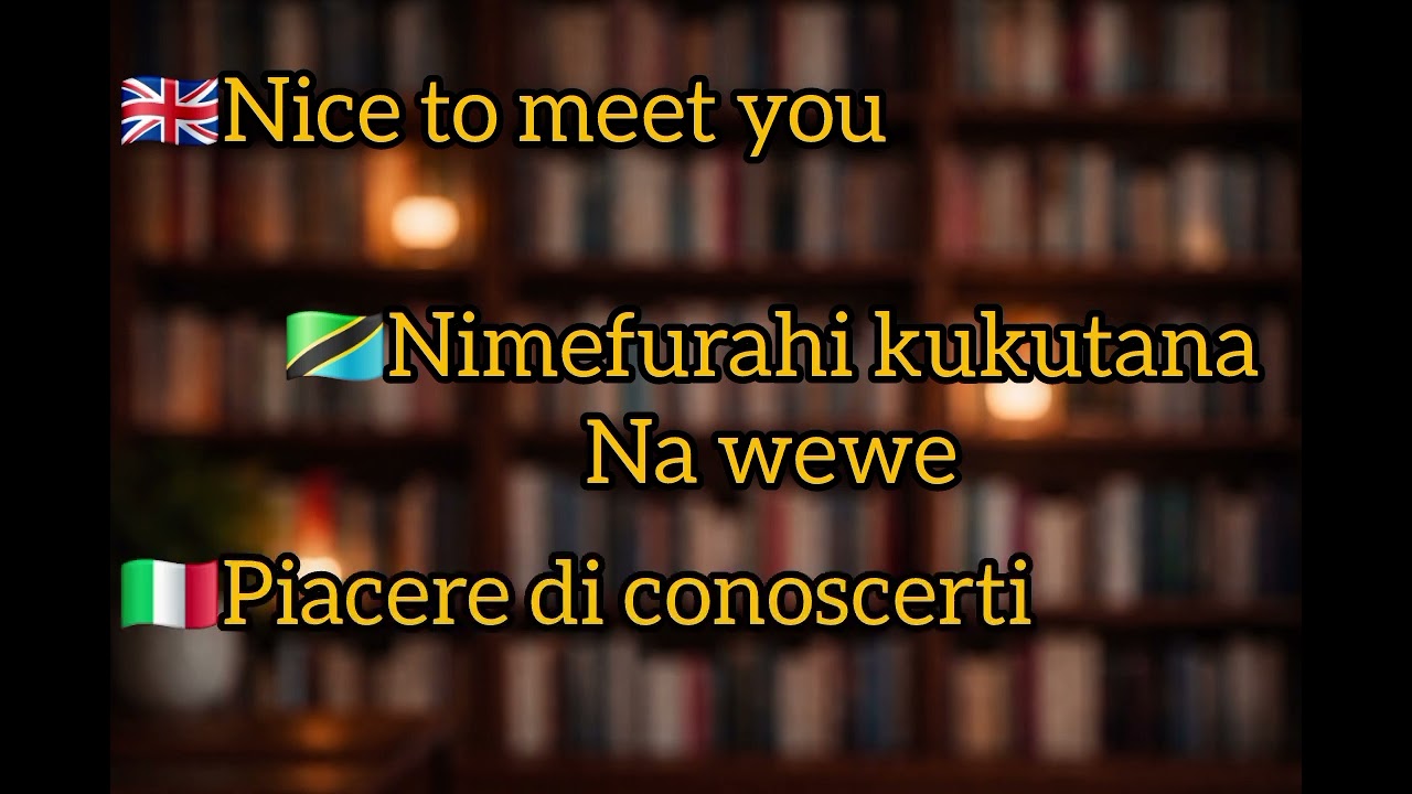 Learn English, Swahili and Italian lesson 01