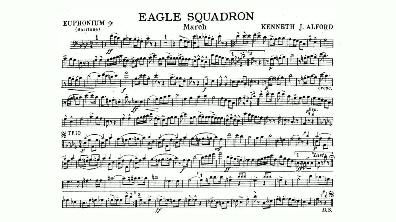 Eagle Squadron March by Kenneth J. Alfred - Euphonium