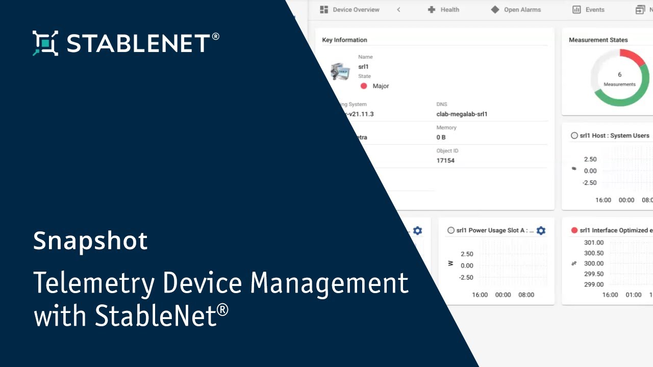 StableNet&reg; Snapshot Series - Telemetry Device Management with StableNet&reg;