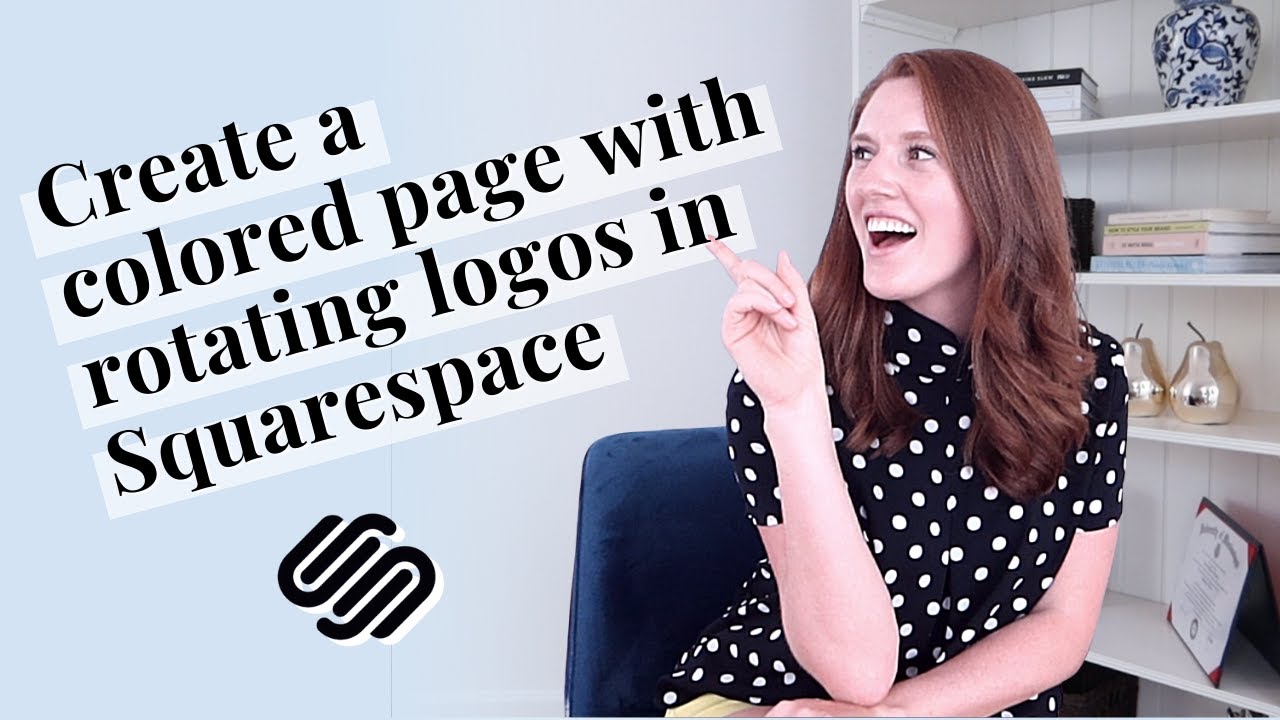How to build a colored page section with rotating logos in Squarespace