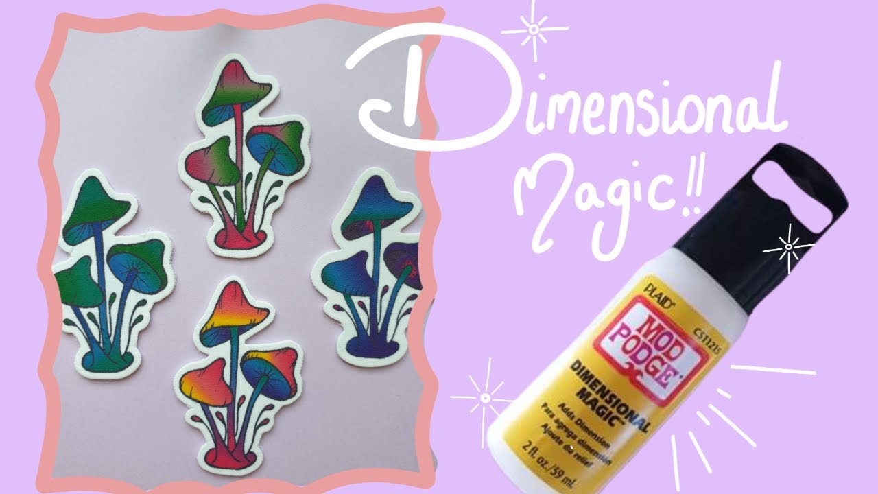 Dimensional Magic  Mod Podge Pin Badge test