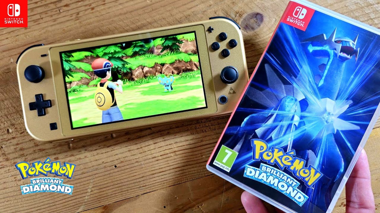 Pokémon Brilliant Diamond Nintendo Switch Lite Gameplay