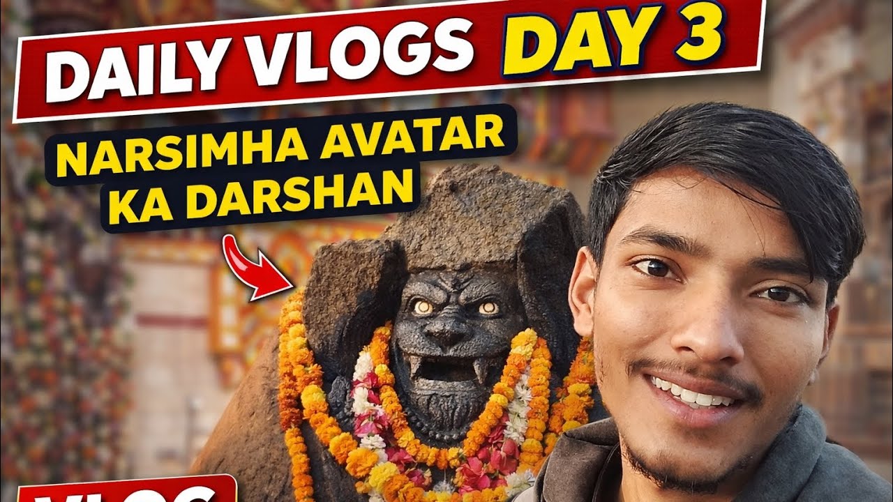 👉 Day 3 | Narsimha Avatar ka Sila Darshan 🙏 | Daily vlogs| 🇮🇳🚩Narsimha Avatar ka Rahasyamayi Sila 😱🙏