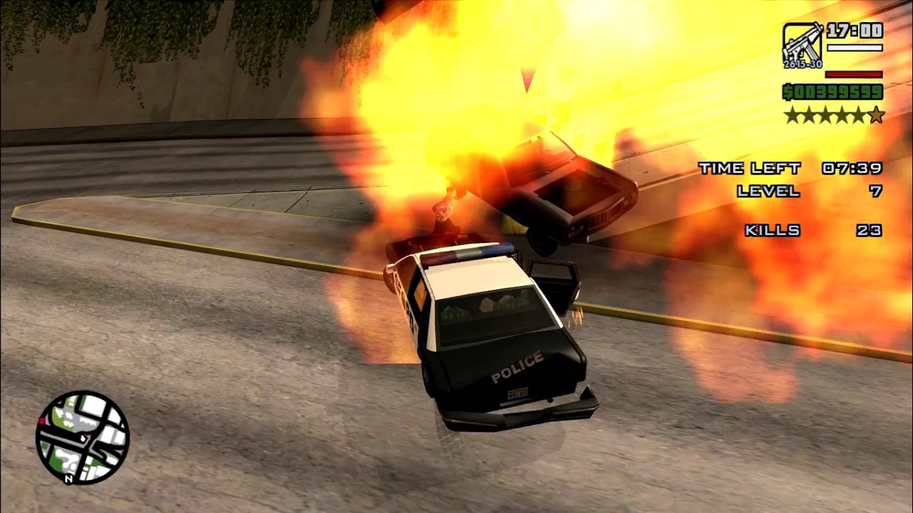 Vigilante Mission Using the Smash n Boom Cheat In GTA San Andreas