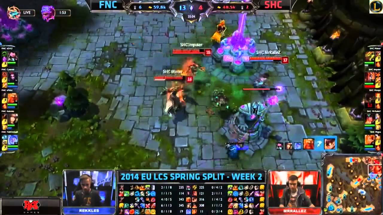 Rekkles and Xpeke Combo - FNC vs SHC - Week 2 LCS Spring 2014
