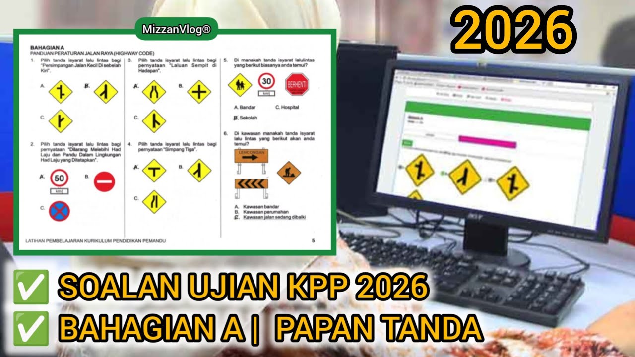 KPP01 | Contoh Soalan Ujian KPP Bahagian A Tahun 2026  Yang 100% Lulus.  #mizzanvlog #kpp2026