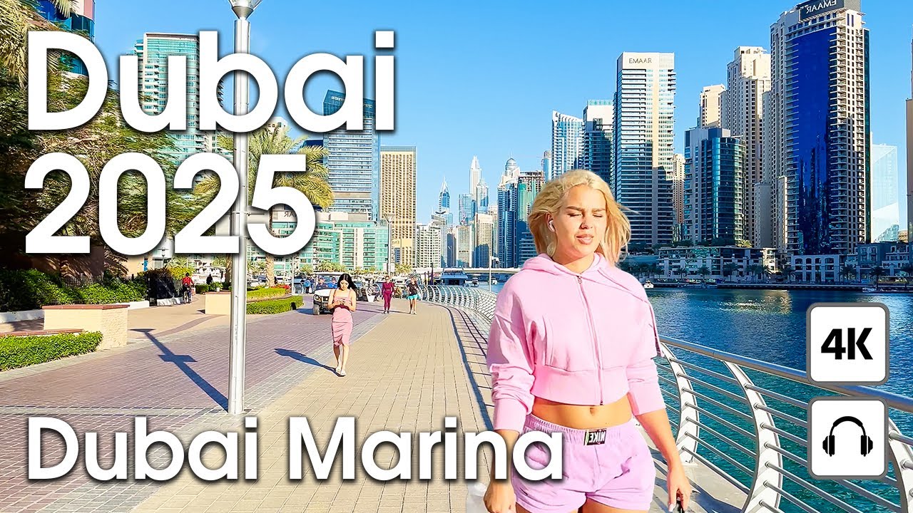 Dubai 🇦🇪 Beautiful Dubai Marina, Jumeirah Beach Residence [4K] Walking Tour Compilation