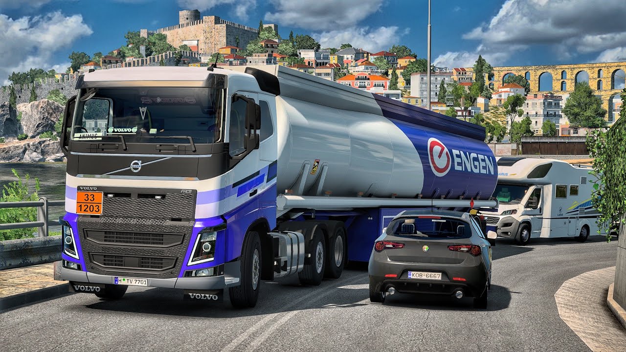 Through Narrow City Center to Extreme Uphill Drive in Greece | #ets2 1.53