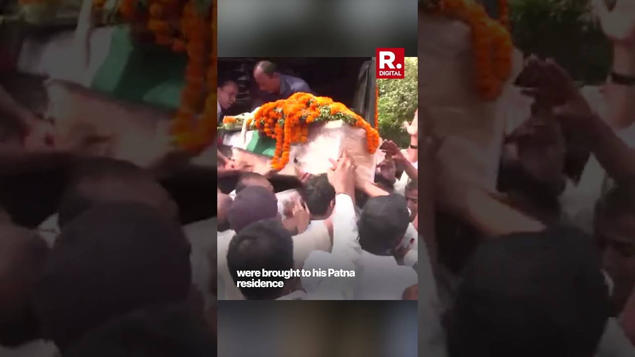 Mortal Remains Of Former Bihar Dy CM Sushil Modi Brought To His Patna Residence