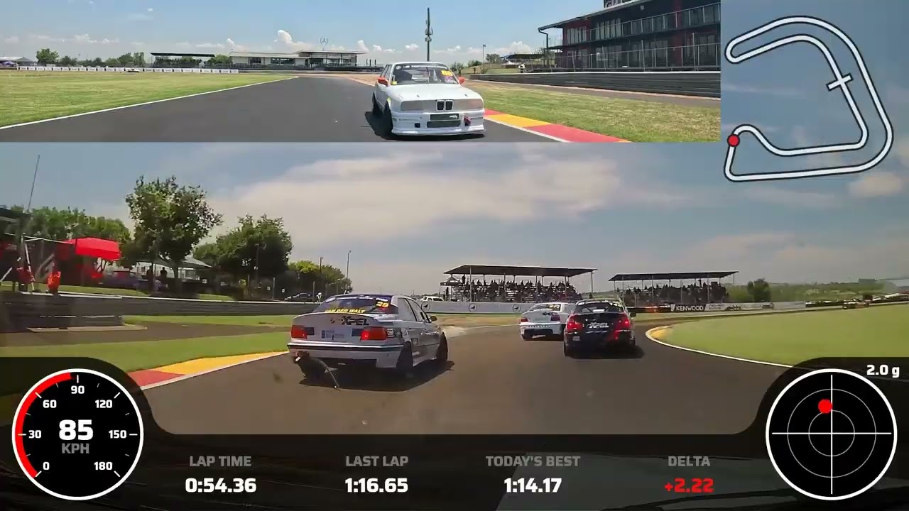 ONBOARD: Race 2 Drama | Lock-up & Contact | Zaheer Seedat | Zwartkops