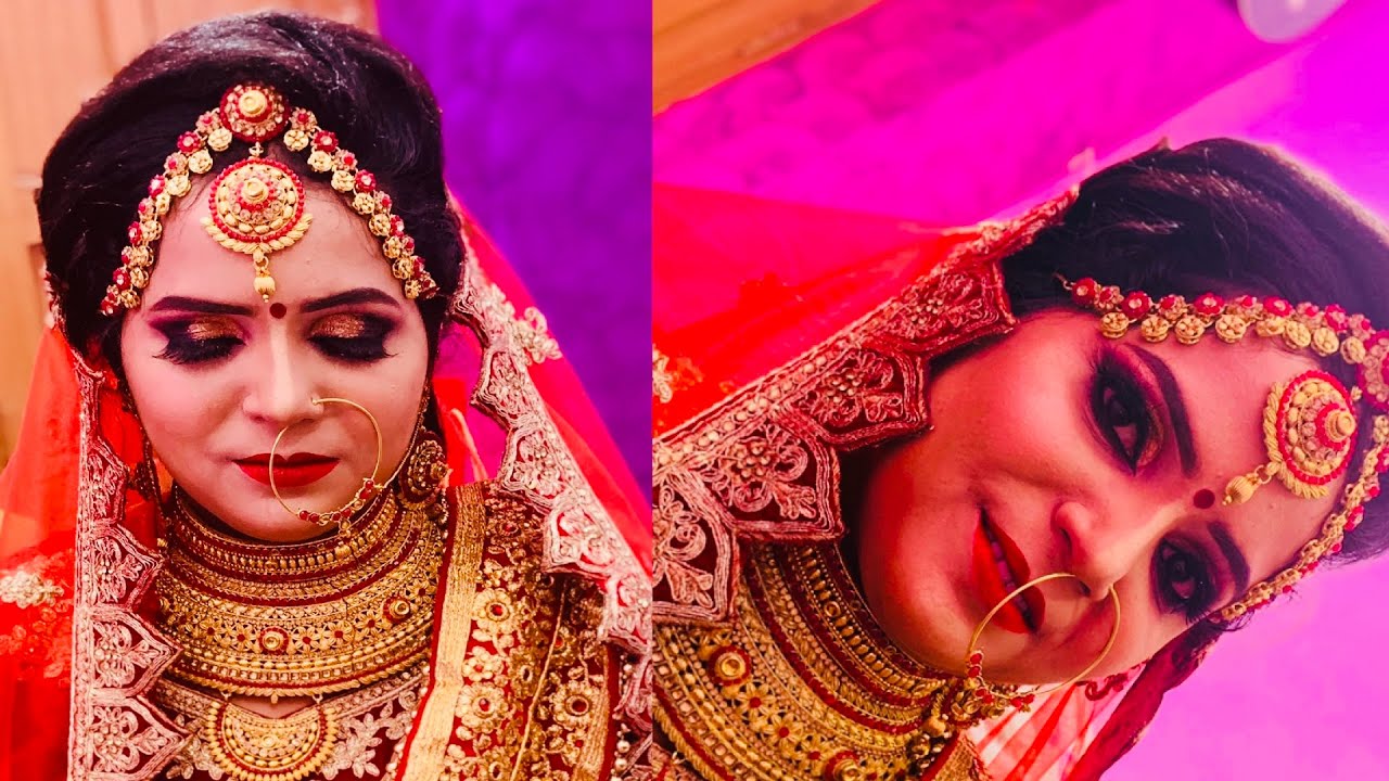 full HD bridal makeup look +hairstyles ||
