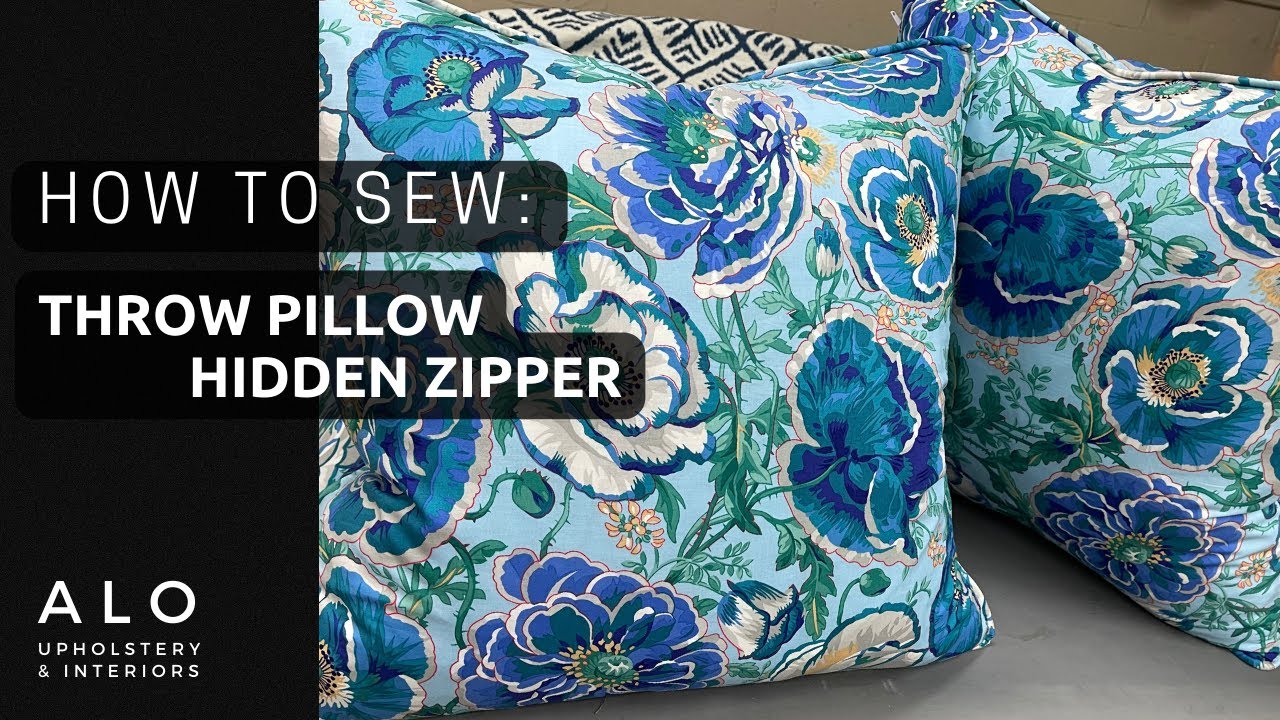 DIY: HOW TO SEW THROW PILLOW WITH HIDDEN ZIPPER #DIY #HOWTOSEW #aloupholstery