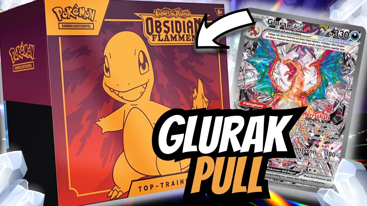 DIREKT GLURAK 🔥 *NEUE* Pokémon Obsidianflammen Top-Trainer-Box OPENING