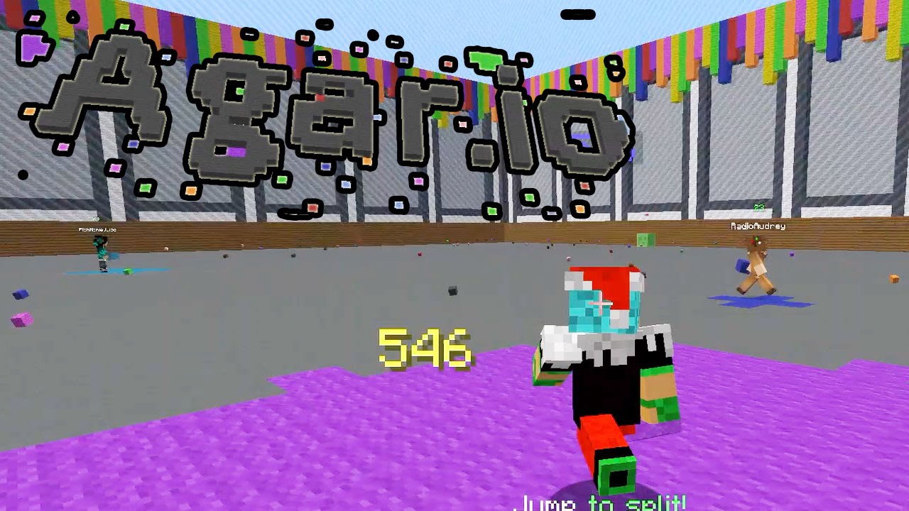 Minecraft version of Agar.io Game with Radiojh Games and Dollastic Plays
