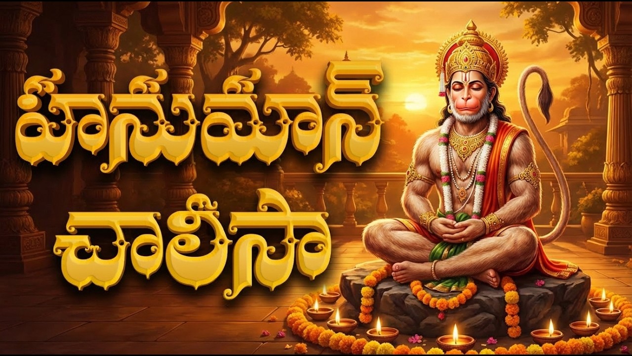 హనుమాన్ చాలీసా వింటే కష్టాలు, భయాలు తొలగుతాయి | Most Powerful Hanuman Chalisa Telugu