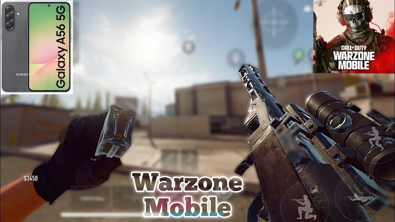 Warzone mobile gameplay on Samsung A56 