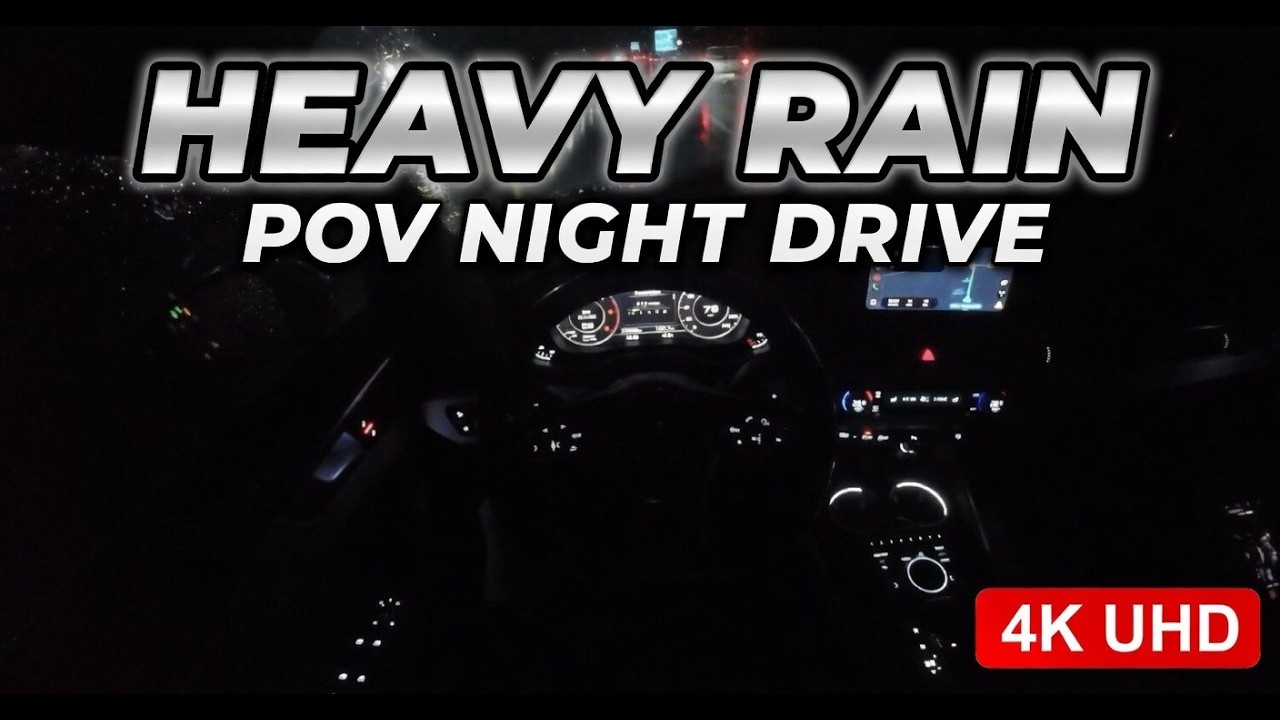 Rainy Night Drive | 4K POV