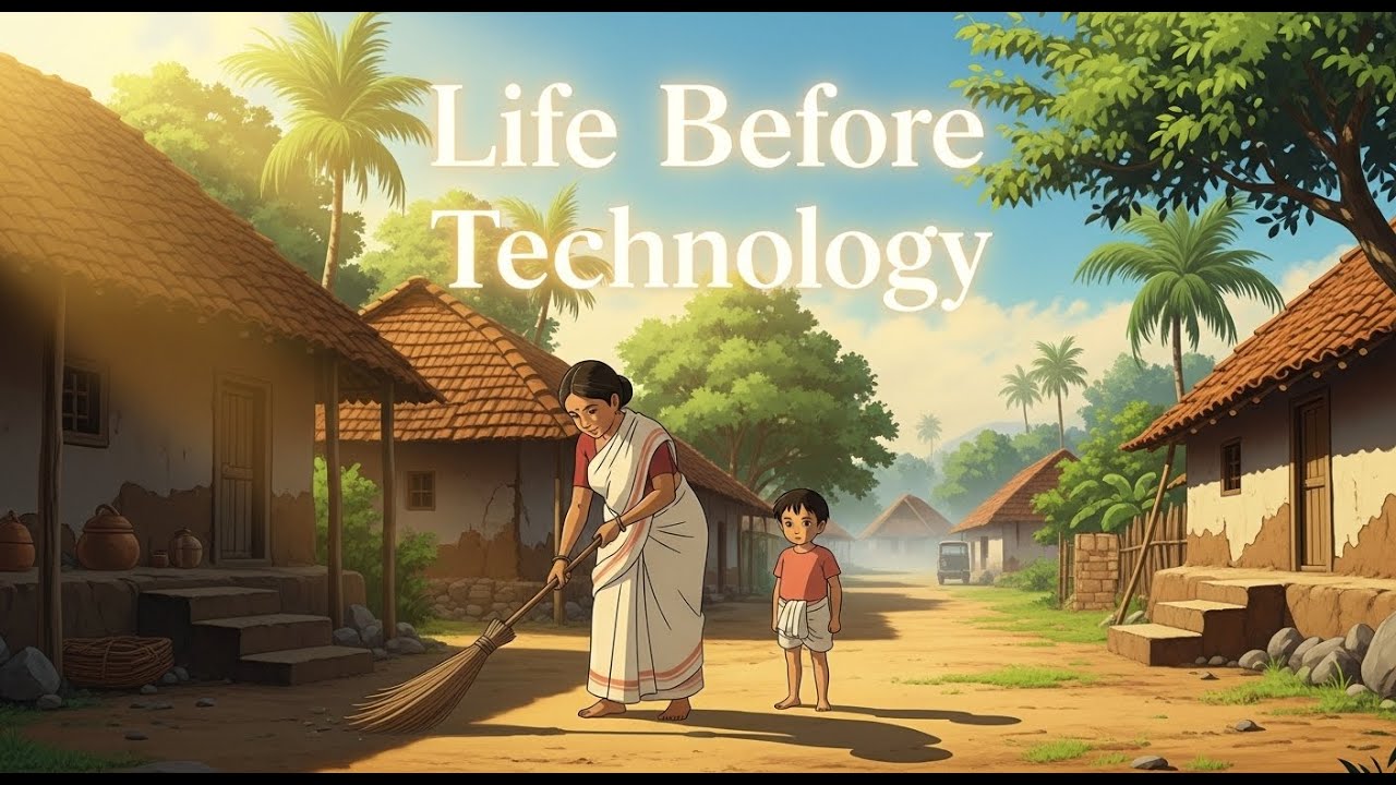 Life Before Technology | A Peaceful Indian Village Day (1980s)