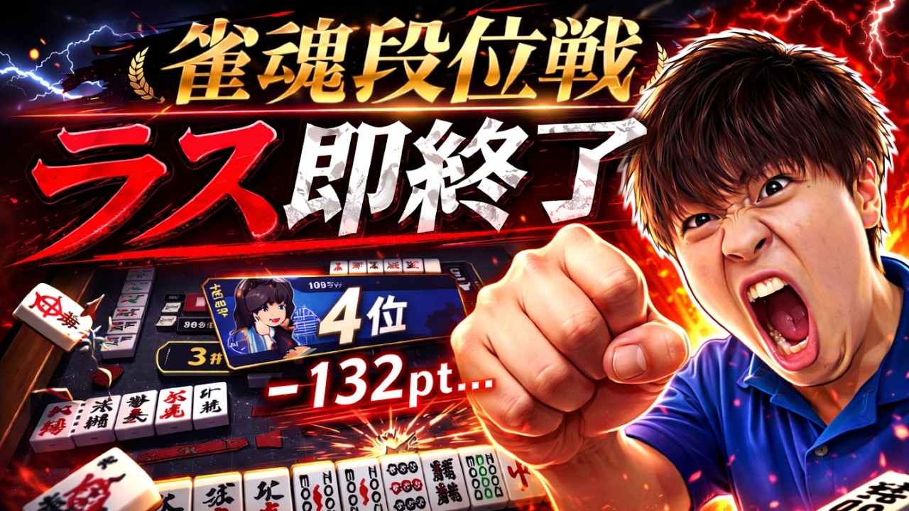 【雀魂玉の間段位戦145】ラスったら即終了(豪2 1291)