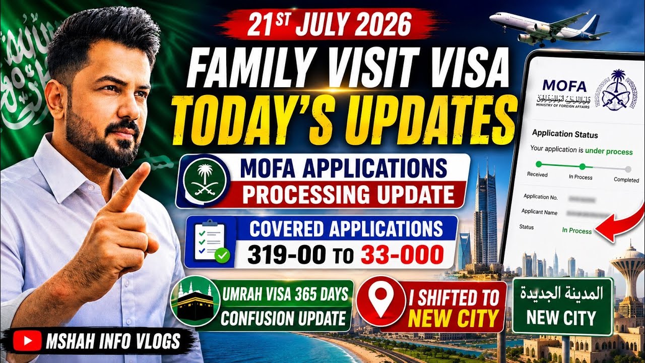 Saudi Family Visit Visa Update | MOFA Applications Processing 319-00 to 33-000 | Umrah 365 Days Visa