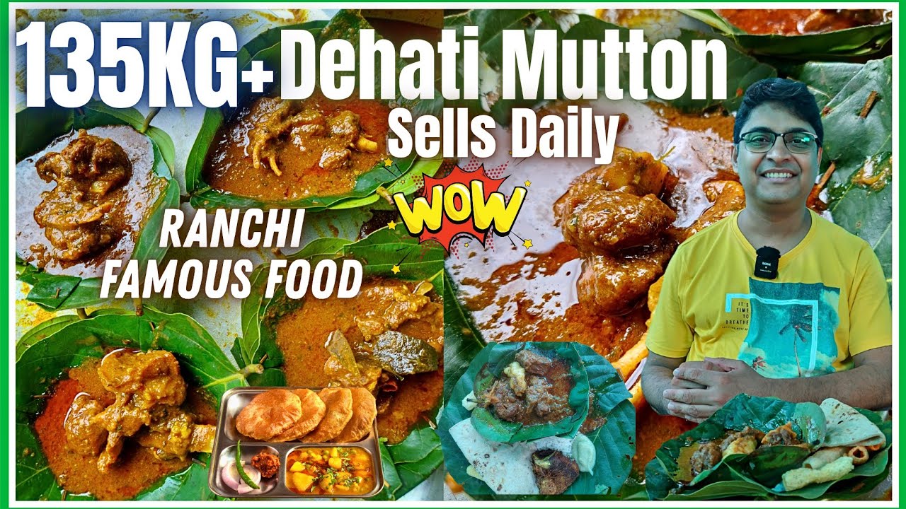 Famous Jharkhandi Dehati Mutton | Viral Dhurwa Mutton Chawal | Famous Churuwala | Ranchi Street Food