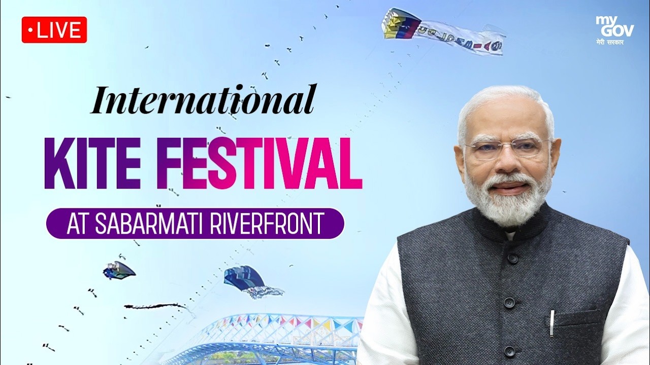 LIVE: PM Modi, German Chancellor take part in International Kite Festival at Sabarmati Riverfront