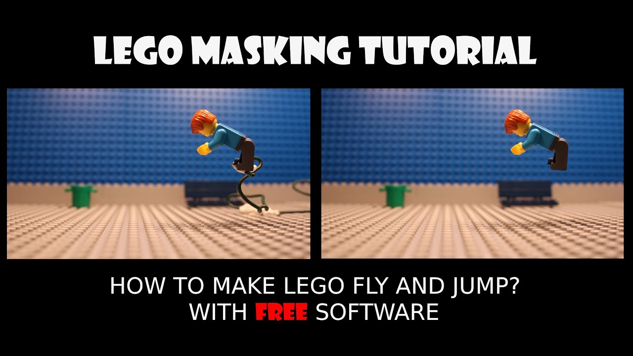 MASKING TUTORIAL: How to make LEGO fly and jump (with FREE SOFTWARE)?