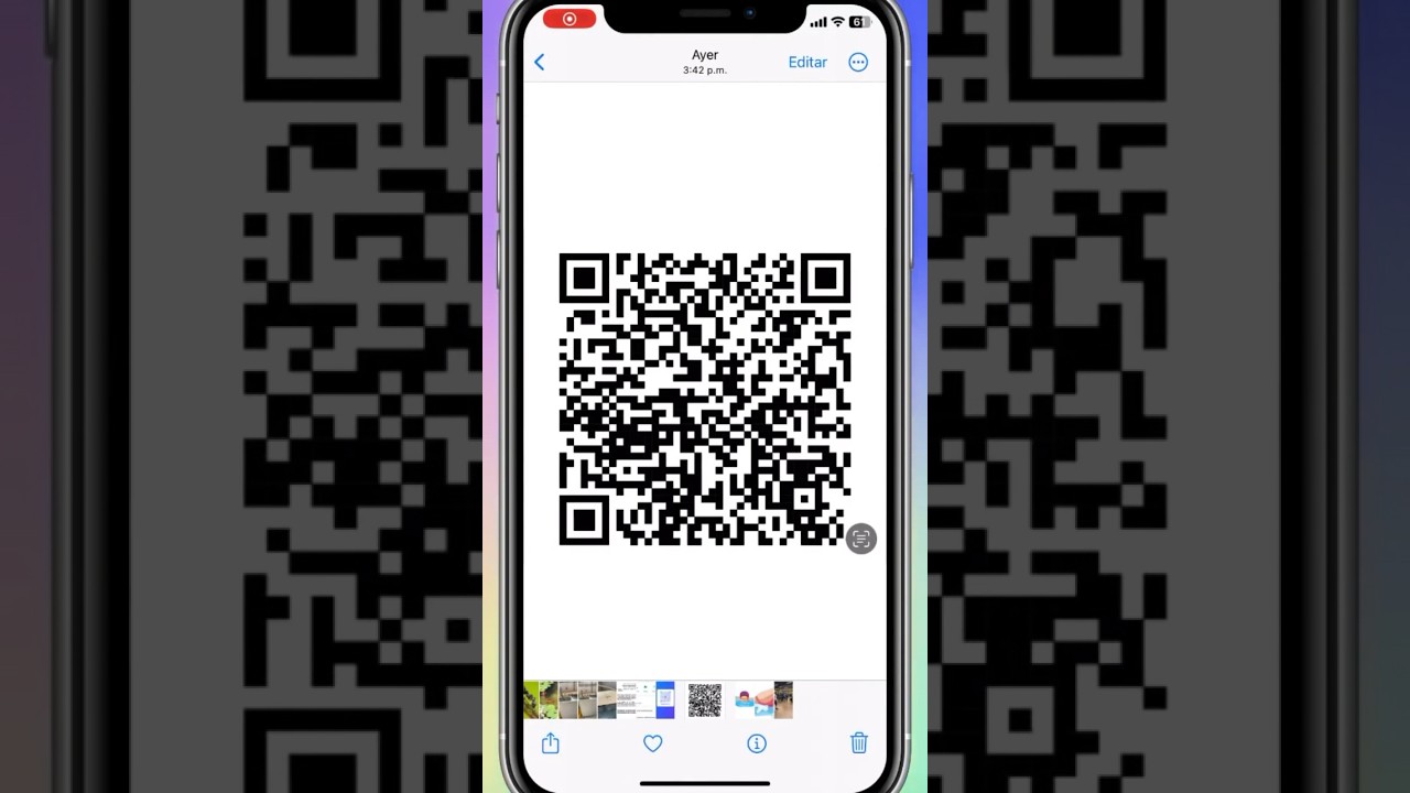 C&oacute;mo Escanear Imagen QR desde la galer&iacute;a del iPhone