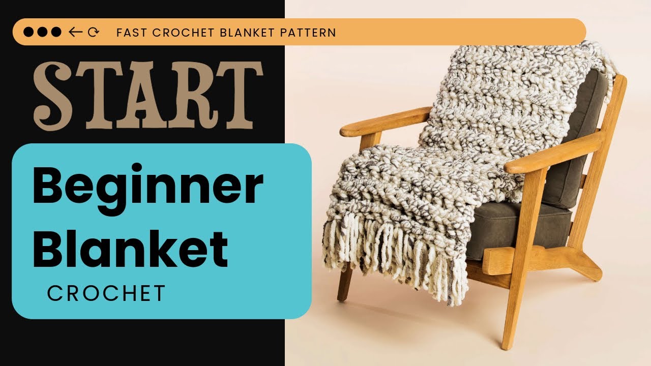 Chunky & Quick: Beginners Crochet Blanket Tutorial with Big Bold Fat Yarn