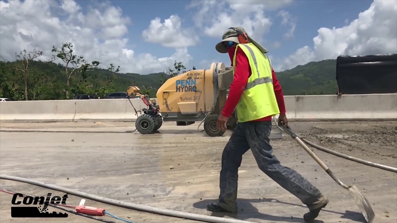 Concrete Hydrodemolition at worksites around the world - Conjet