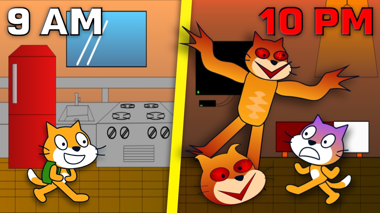 Я создал игру ужасов с монстрами на Scratch!