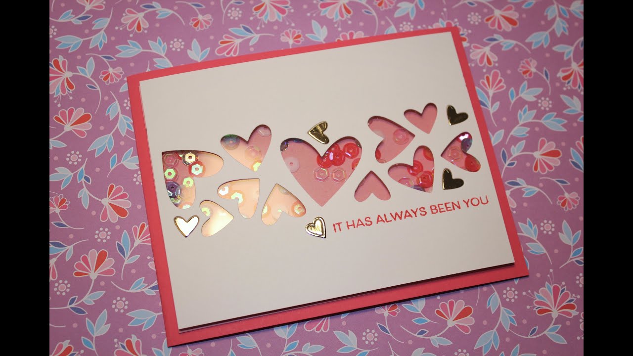 Valentine's Day card 6 - simple CAS shaker card