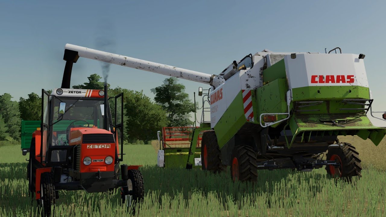 Żniwa w Krajowie - Odwóz Zetorem,Koszenie Lexionem