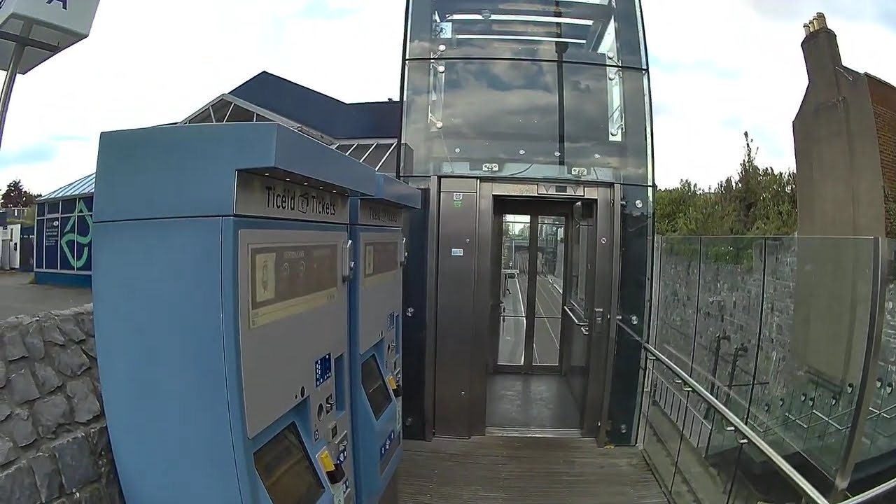 Blind passenger walking from Phibsboro Luas platform to North Circular Road exit on 14.08.2025.