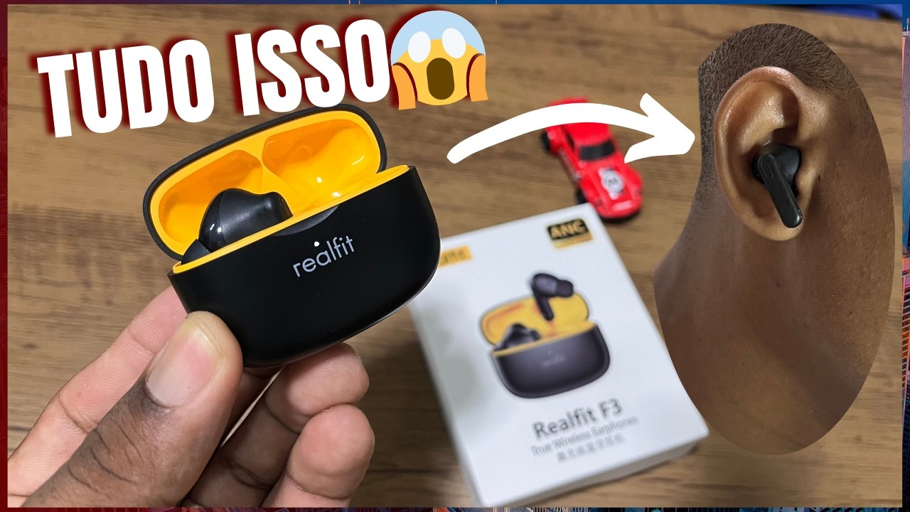 Fone RealFit F3; Transformando Sua Experiência Auditiva, com cancelamento de ruído ativo por R$40