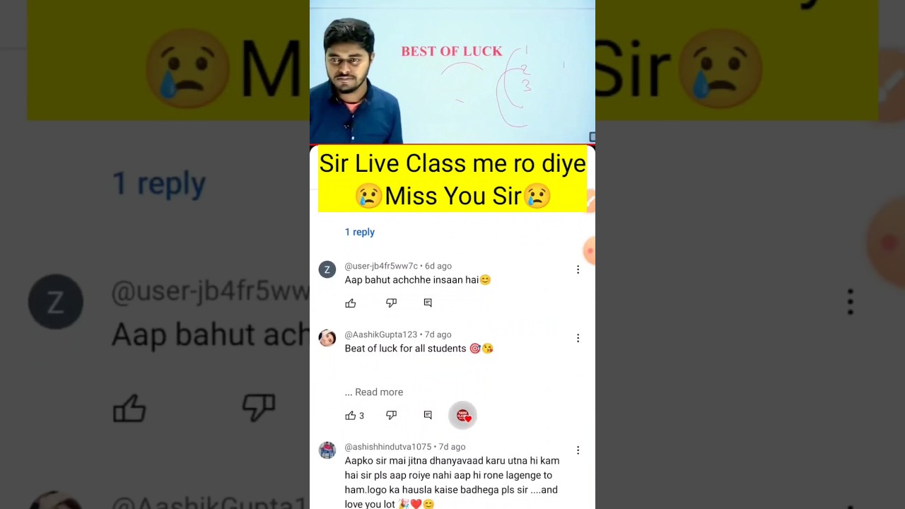 Sir Live Class me ro diye 😢 Miss You Sir #tanuclasses