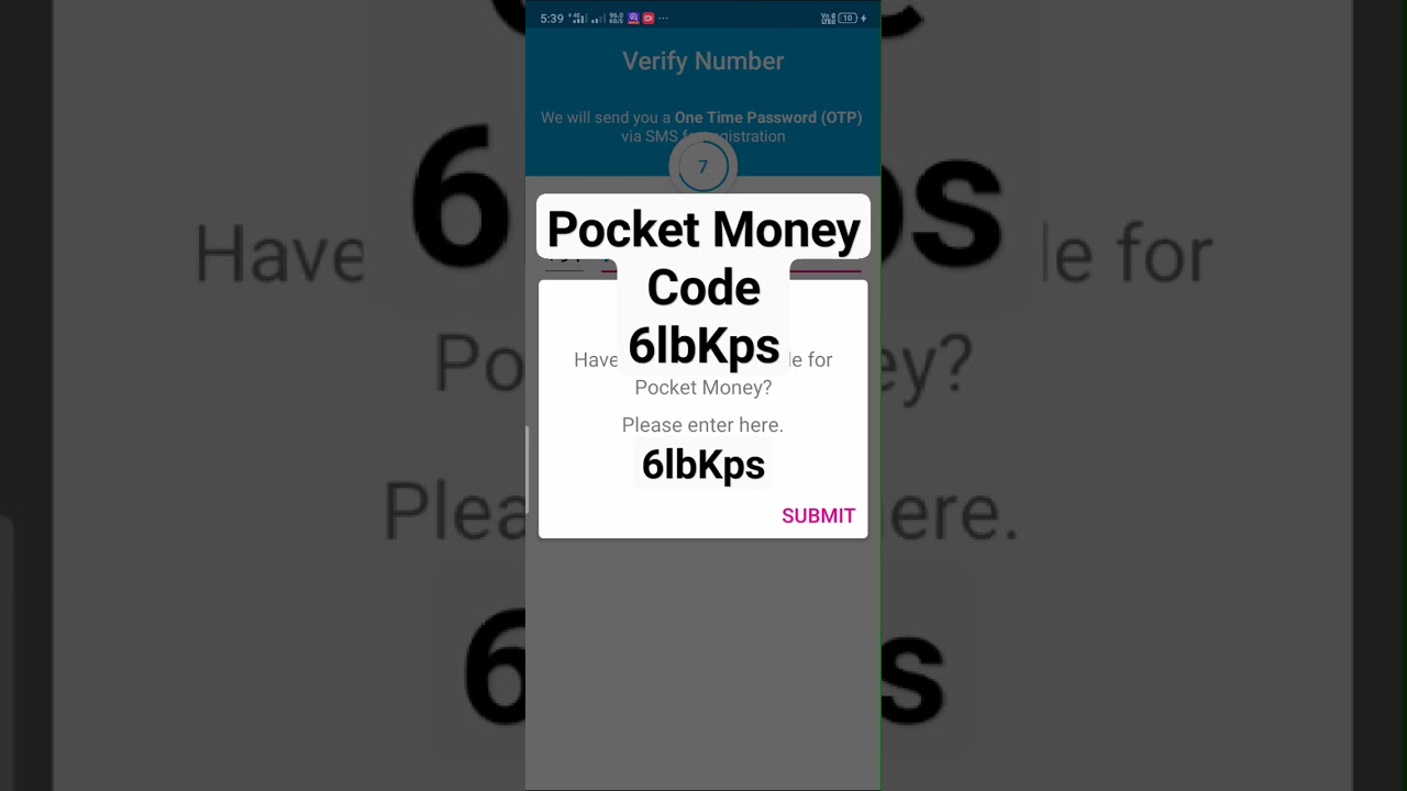 Pocket Money Refer Code || Pocket Money App Referral Code