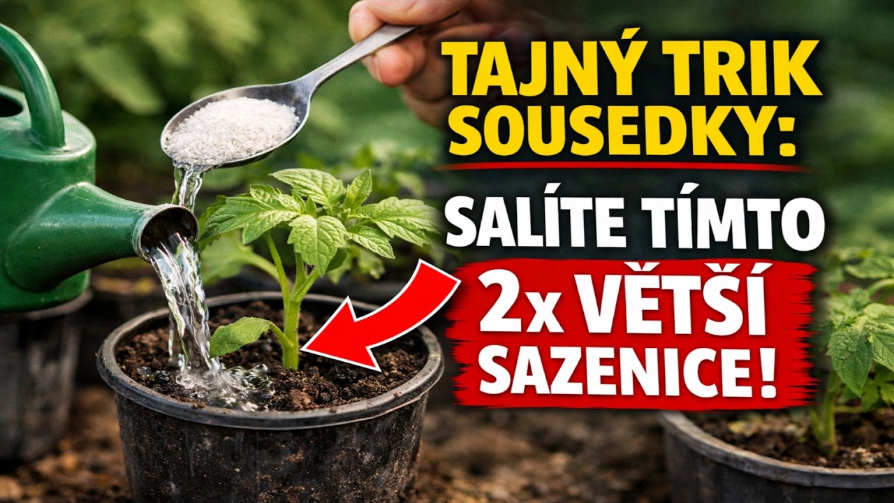 Sousedčin TAJNÝ TRIK: Zalijte tímto sazenice a budou 2x VĚTŠÍ!