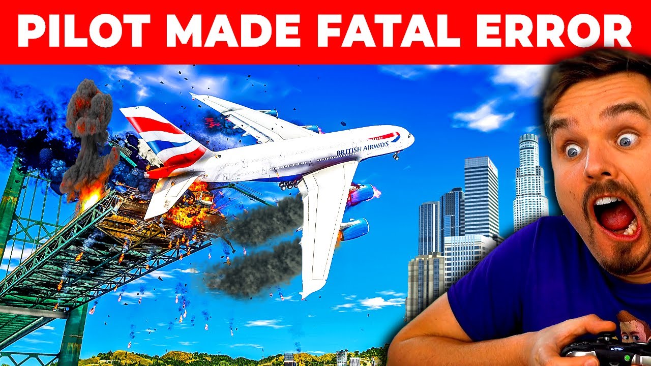 Airplane CRASHES into Bridge in GTA 5! (OMG!)